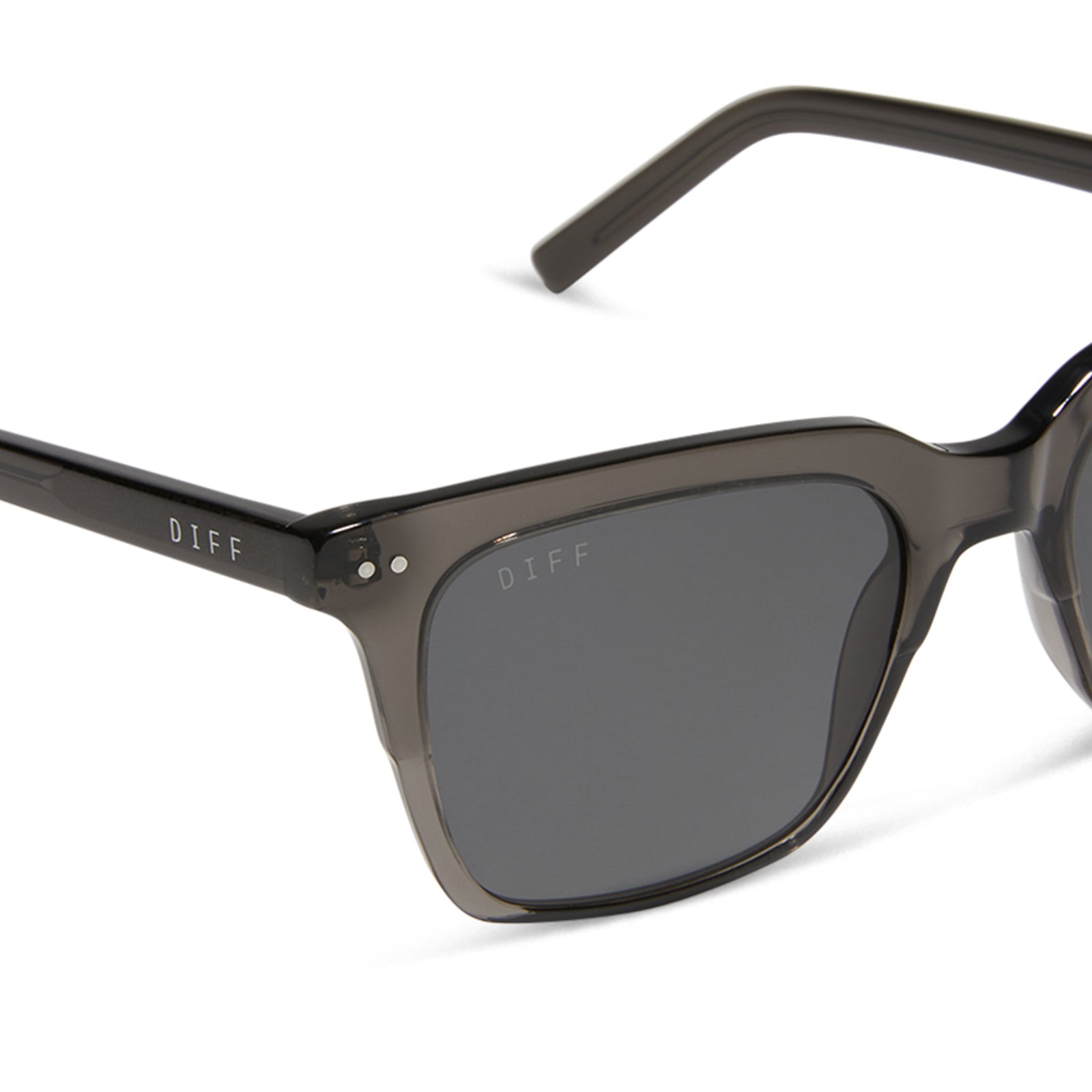 BILLIE - BLACK SMOKE CRYSTAL + GREY + POLARIZED SUNGLASSES - Image 4