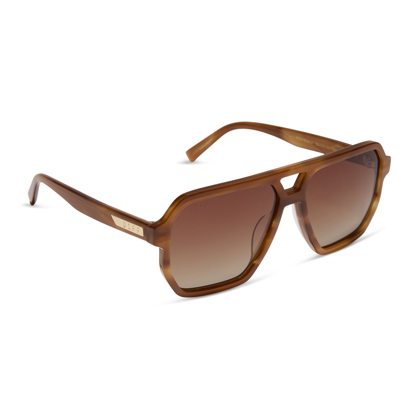 CAMERON - TAWNY TORTOISE + BROWN GRADIENT + POLARIZED SUNGLASSES - Image 2
