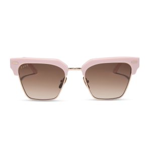 CAPRI - POWDER PINK + CHAMPAGNE + BROWN GRADIENT SUNGLASSES