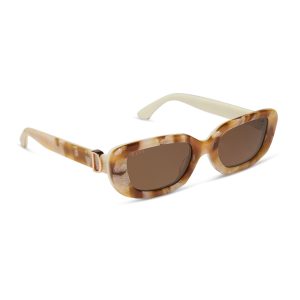 DAPHNE - GILDED TORTOISE + COURTSIDE IVORY + BROWN + POLARIZED SUNGLASSES