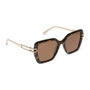 DASHA - GLITTER TORTOISE + BROWN SUNGLASSES