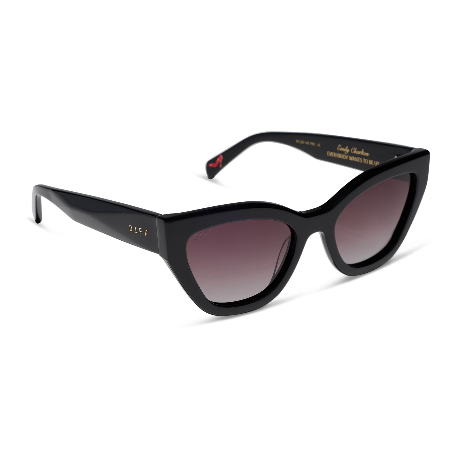 EMILY - BLACK + BROWN GRADIENT + POLARIZED SUNGLASSES - Image 2
