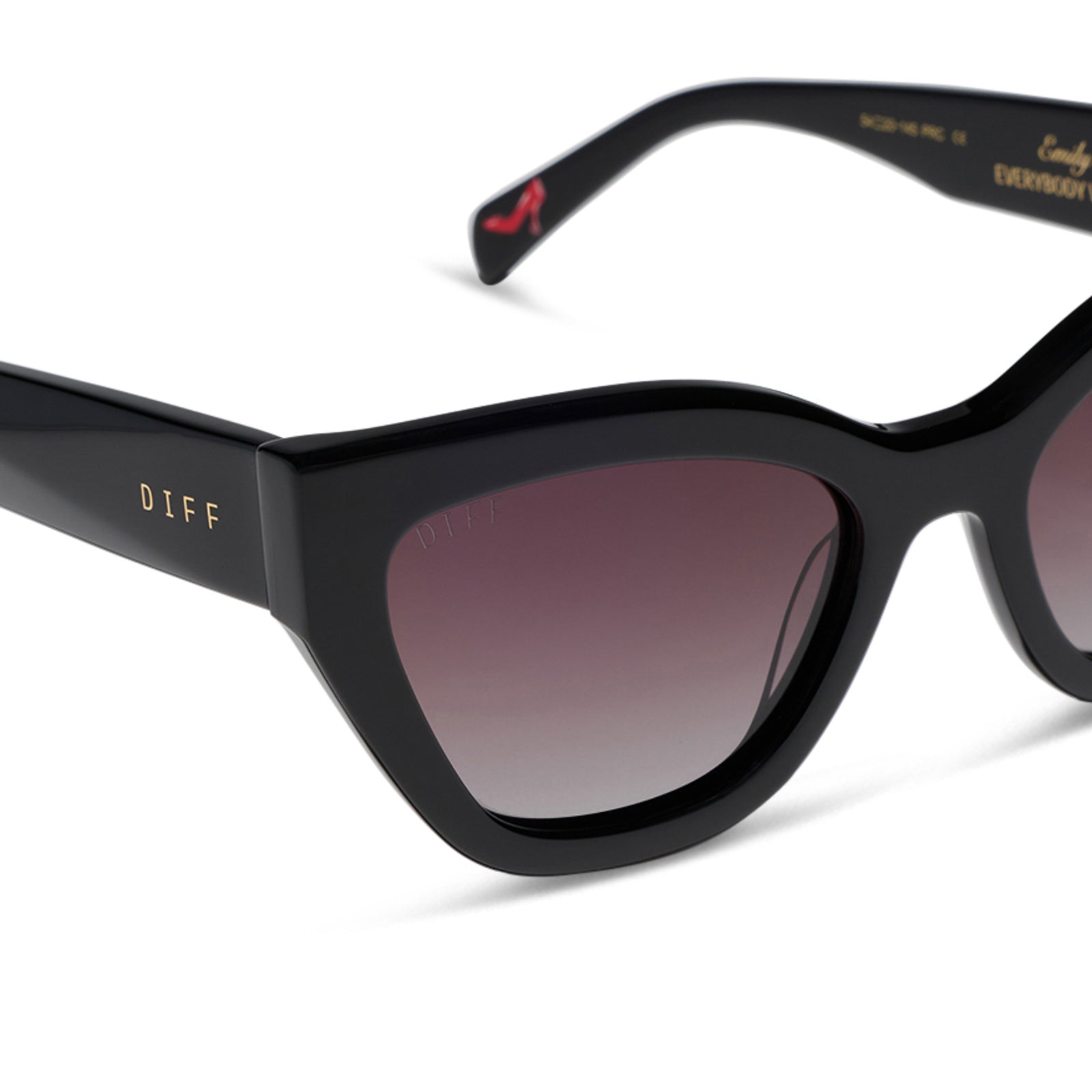 EMILY - BLACK + BROWN GRADIENT + POLARIZED SUNGLASSES - Image 4