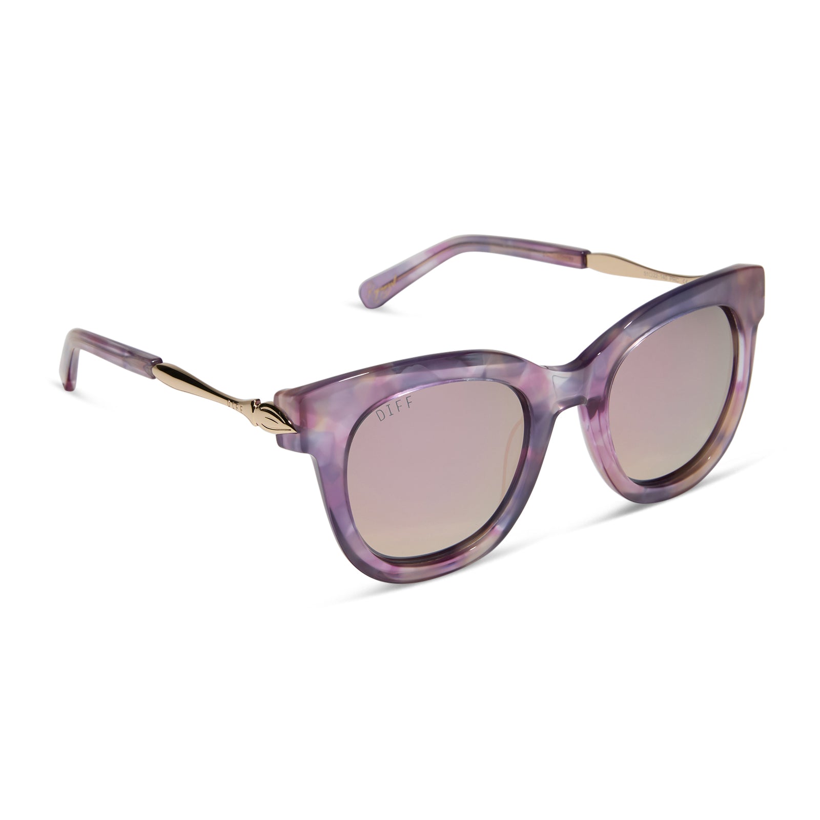 RAPUNZEL - MARBLED FLORAL + ROSE PINK + POLARIZED SUNGLASSES - Image 2