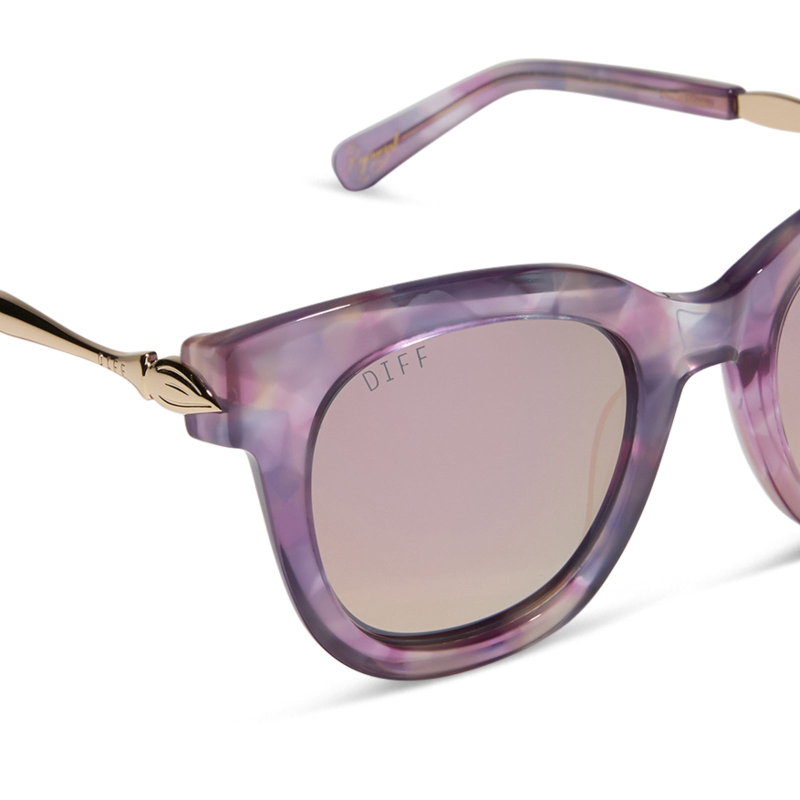 RAPUNZEL - MARBLED FLORAL + ROSE PINK + POLARIZED SUNGLASSES - Image 4