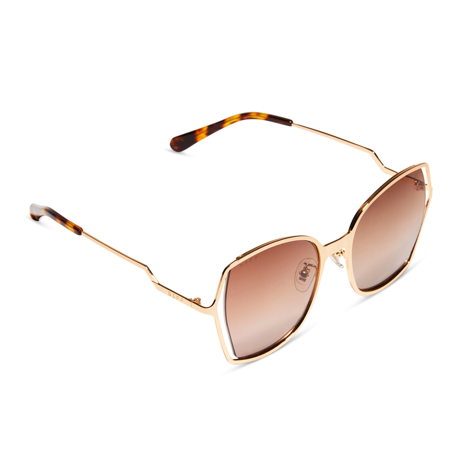 DONNA III - GOLD + BROWN GRADIENT POLARIZED SUNGLASSES - Image 7