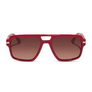JULIEN NAVIGATOR - ROUGE VOGUE + WARM BROWN GRADIENT SUNGLASSES