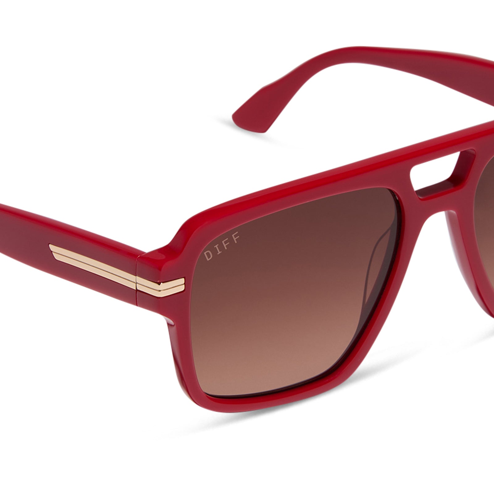 JULIEN NAVIGATOR - ROUGE VOGUE + WARM BROWN GRADIENT SUNGLASSES - Image 4