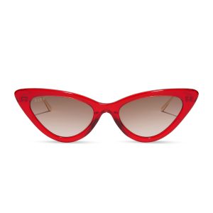 MINDY CAT EYE - ROUGE VOGUE + WARM BROWN GRADIENT SUNGLASSES