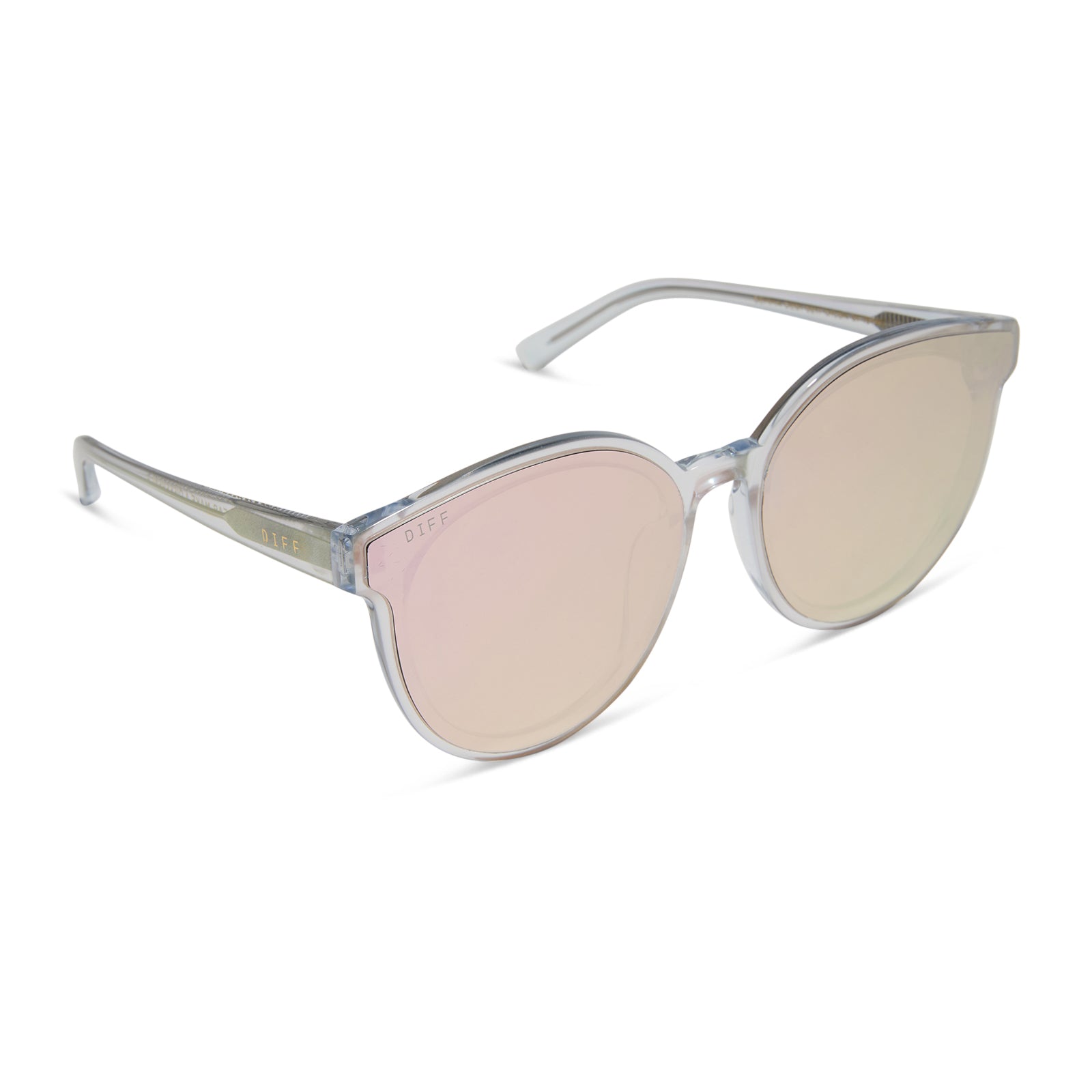 GEMMA - OPALESCENT PINK + CHERRY BLOSSOM MIRROR SUNGLASSES - Image 2