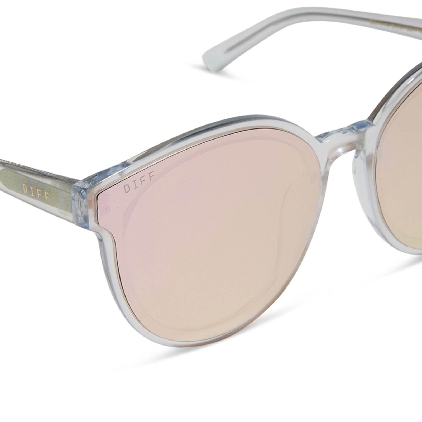 GEMMA - OPALESCENT PINK + CHERRY BLOSSOM MIRROR SUNGLASSES - Image 4