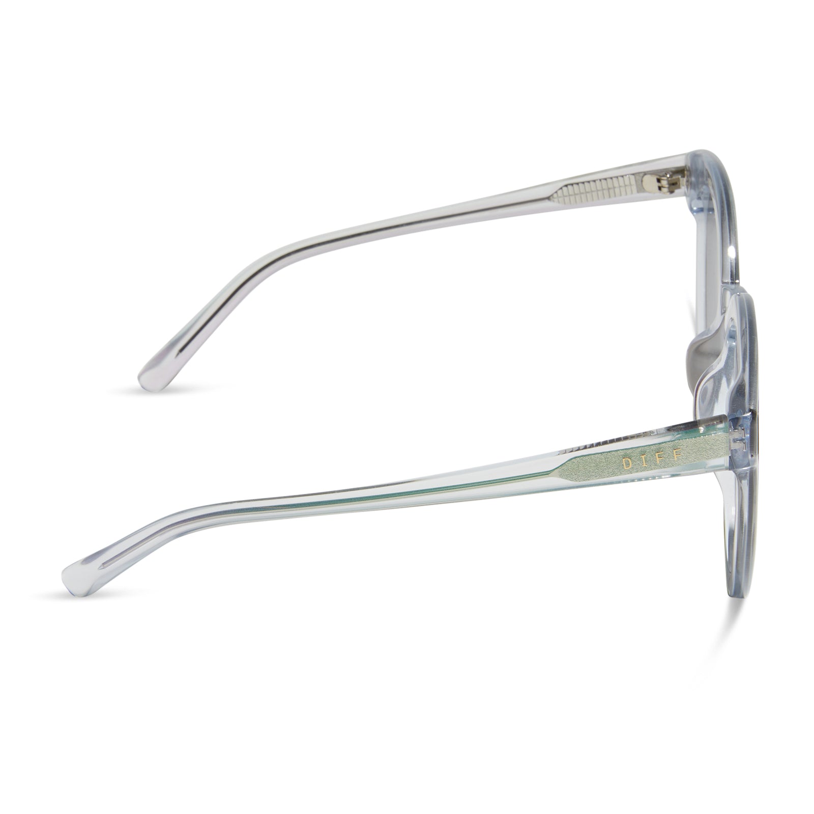 GEMMA - OPALESCENT TURQUOISE + TURQUOISE ICE MIRROR SUNGLASSES - Image 3
