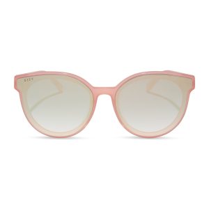 GEMMA - PEACH + COOL MATCHA GRADIENT MIRROR SUNGLASSES