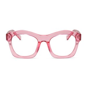 HAYDEN - CANDY PINK CRYSTAL + GLASSES