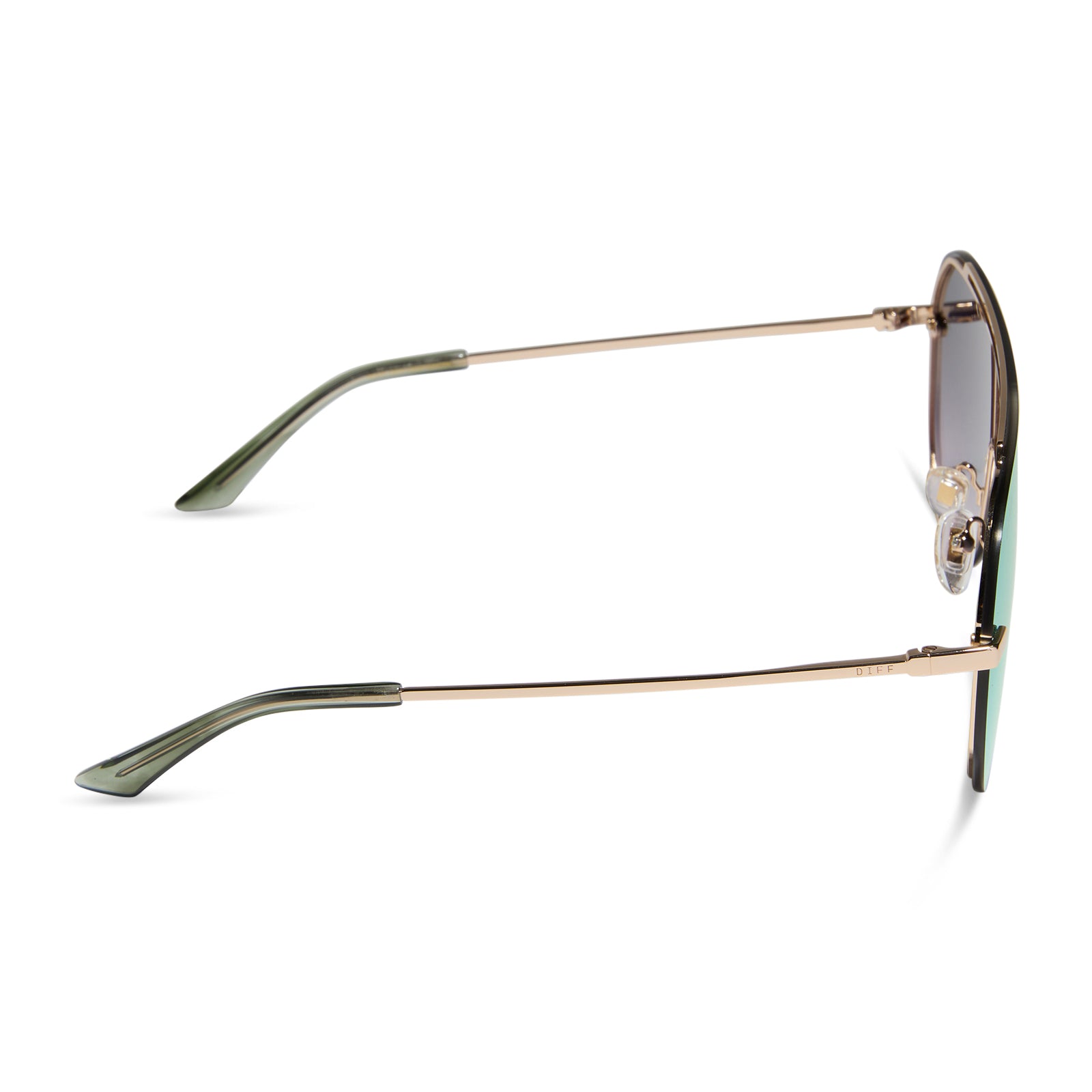 IMANI - GOLD + COOL MATCHA MIRROR SUNGLASSES - Image 3