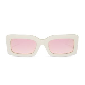 INDY - OPALINE + TAUPE MIRROR SUNGLASSES