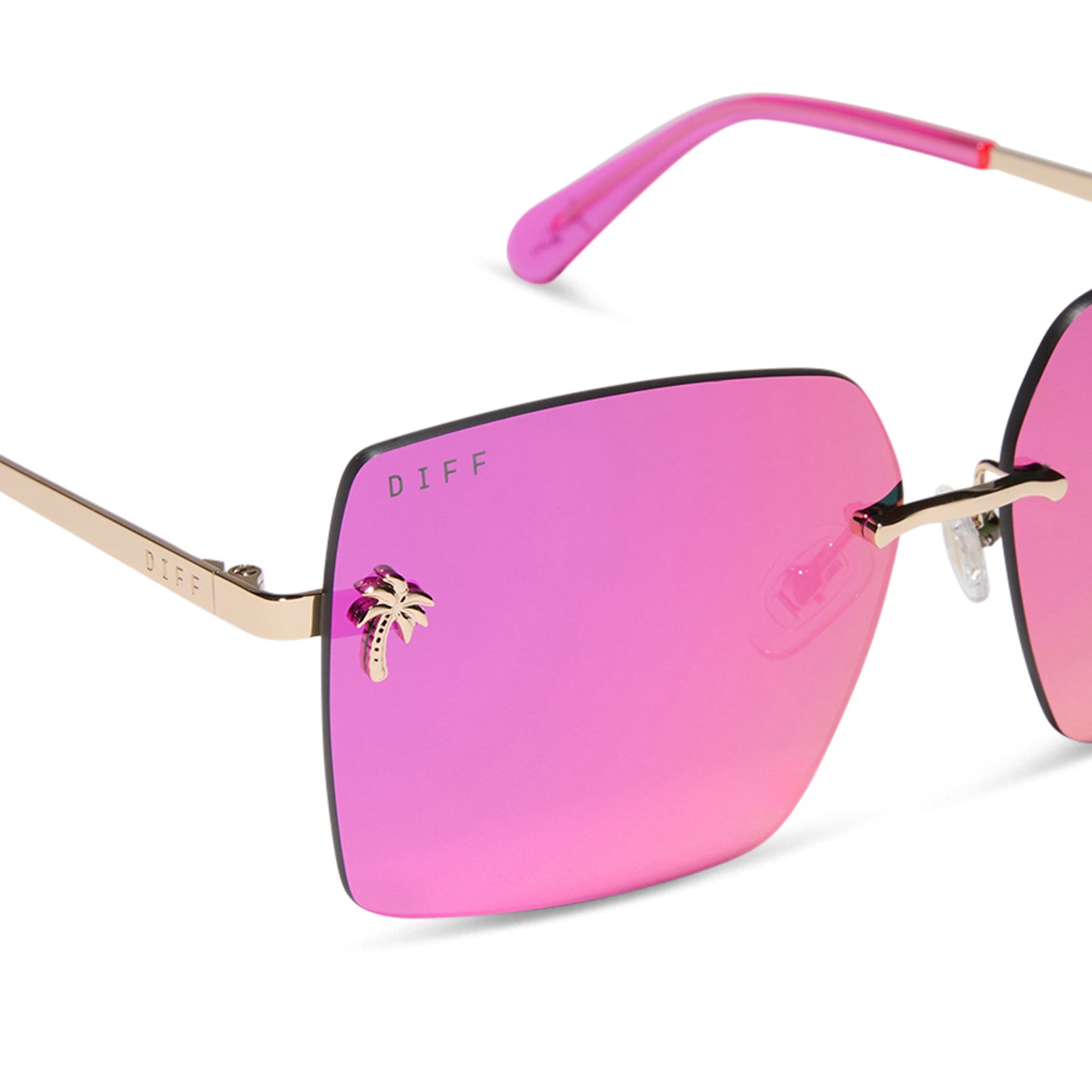 JENA SIMS - ROOKIE + HOT PINK + HOT PINK MIRROR SUNGLASSES - Image 4