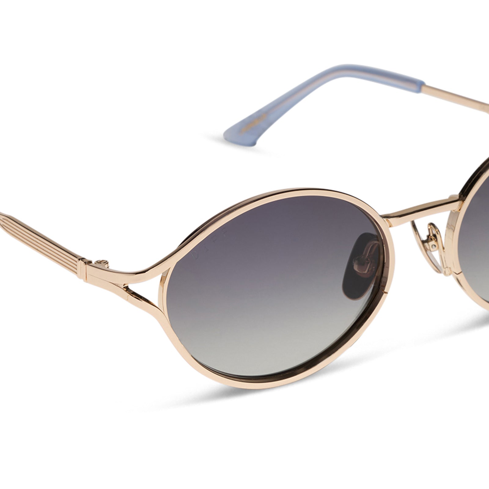 JESSIE JAMES DECKER - LIMONCELLO + GOLD + MILKY BLUE PEARL + GREY GRADIENT SUNGLASSES - Image 4
