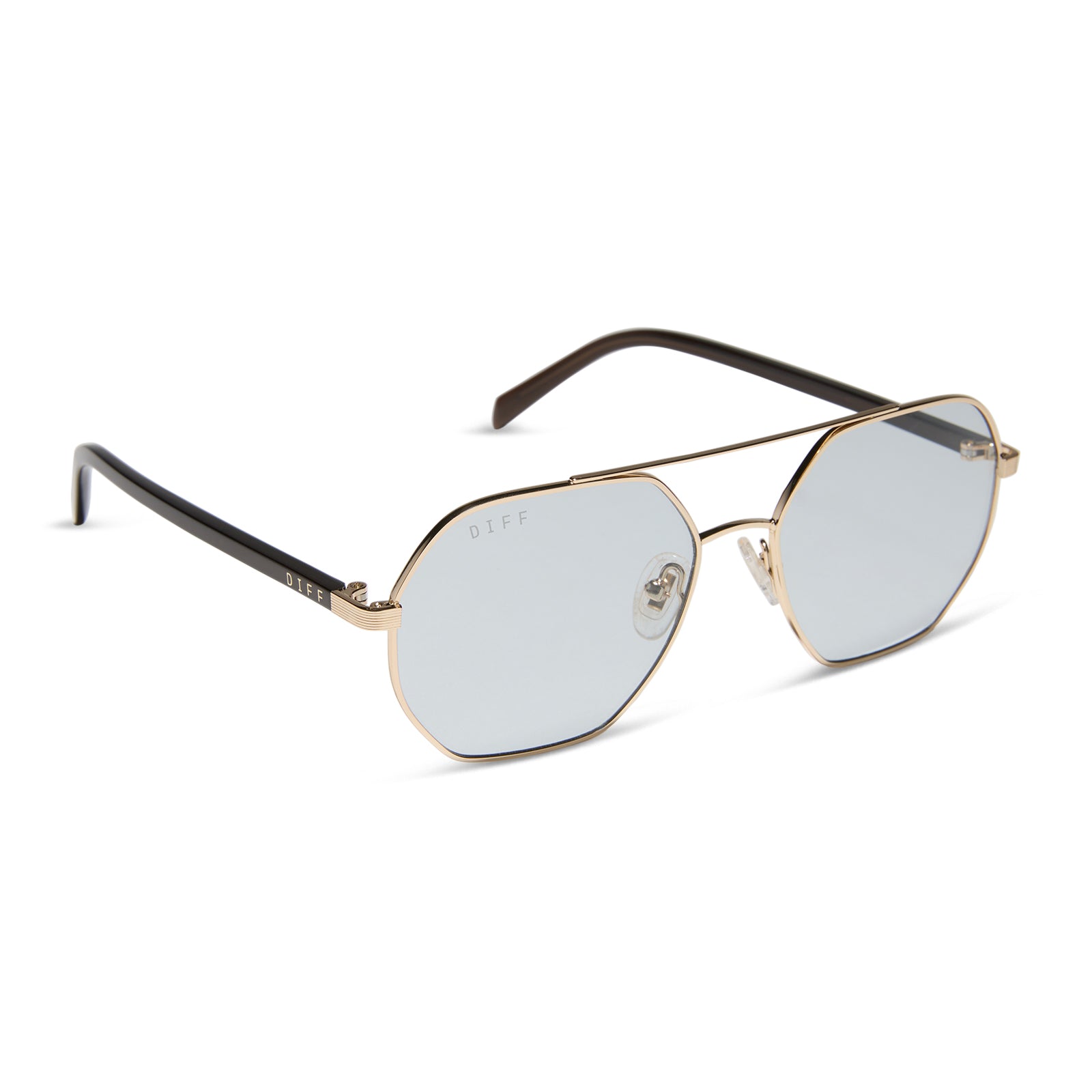 JOJO FLETCHER - JOELLE + GOLD + CHOCOLATE CRYSTAL + GREY TINT SUNGLASSES - Image 2