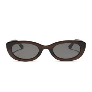 JOJO FLETCHER - RAYA + CHOCOLATE CRYSTAL + GREY + POLARIZED SUNGLASSES
