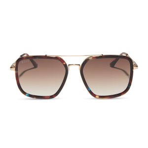 JORDAN - CONFETTI TORTOISE + BROWN GRADIENT SUNGLASSES