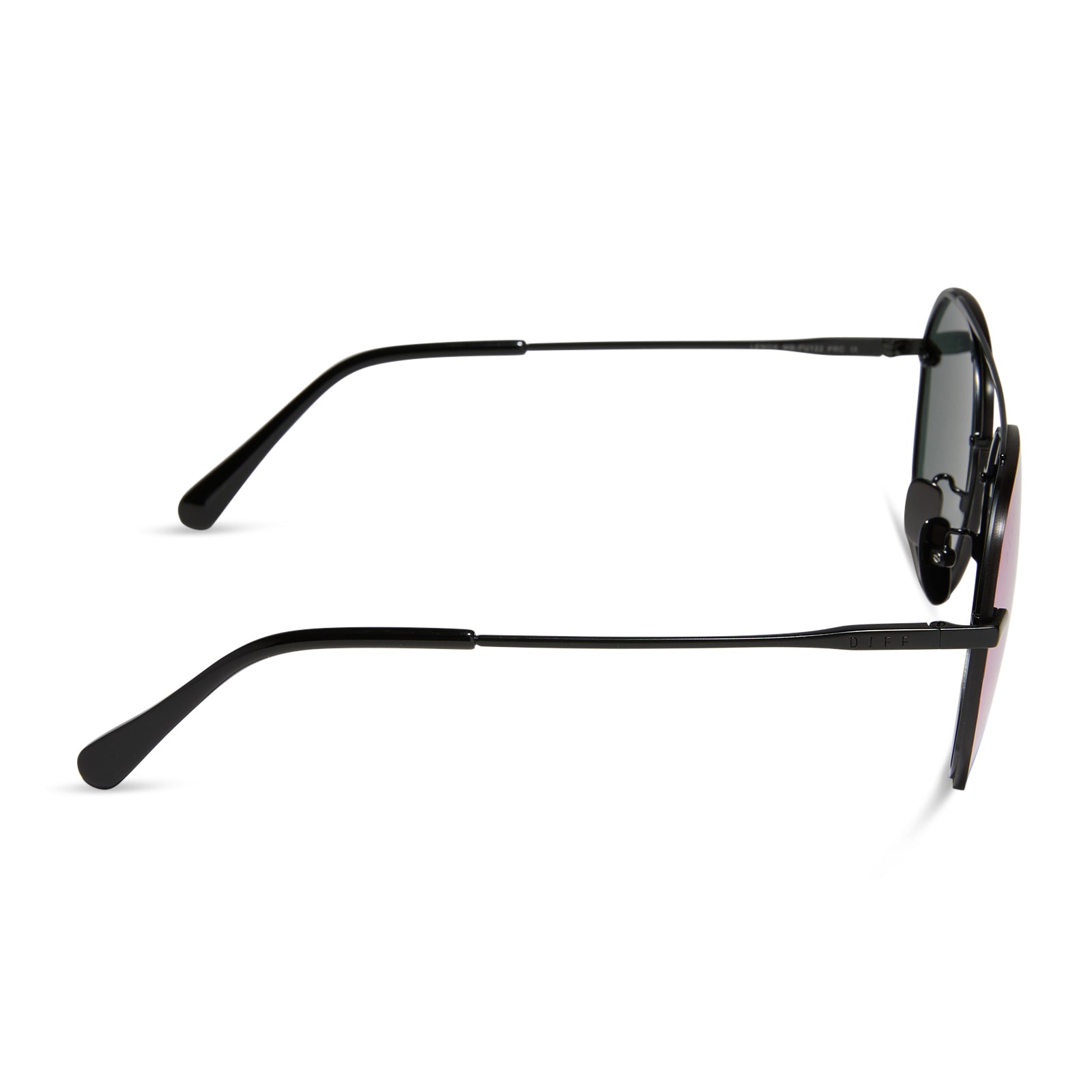 LENOX - MATTE BLACK + PURPLE MIRROR SUNGLASSES - Image 3