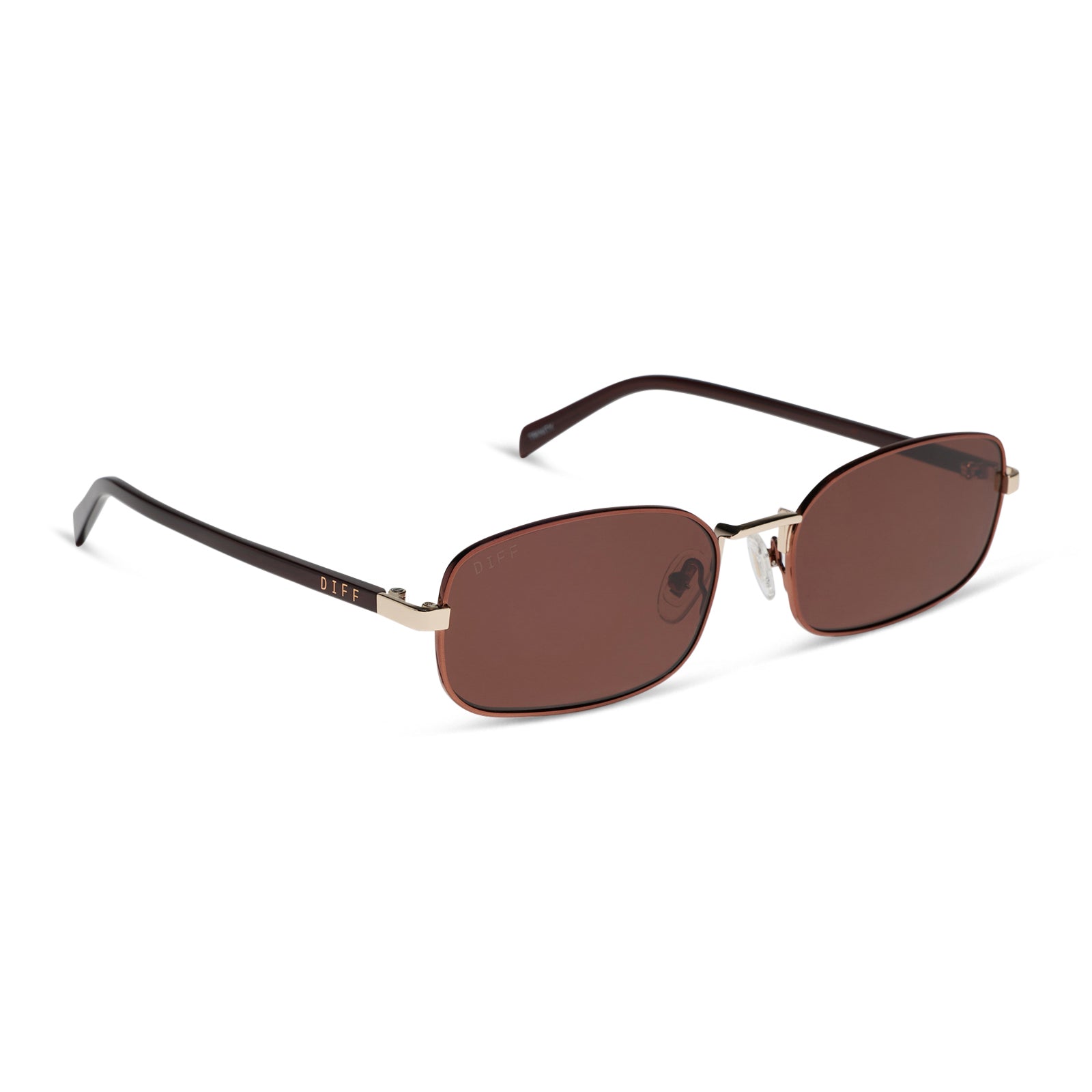 TRINITY - BROWN + GOLD + BROWN CRYSTAL TEMPLES + BROWN SUNGLASSES - Image 2
