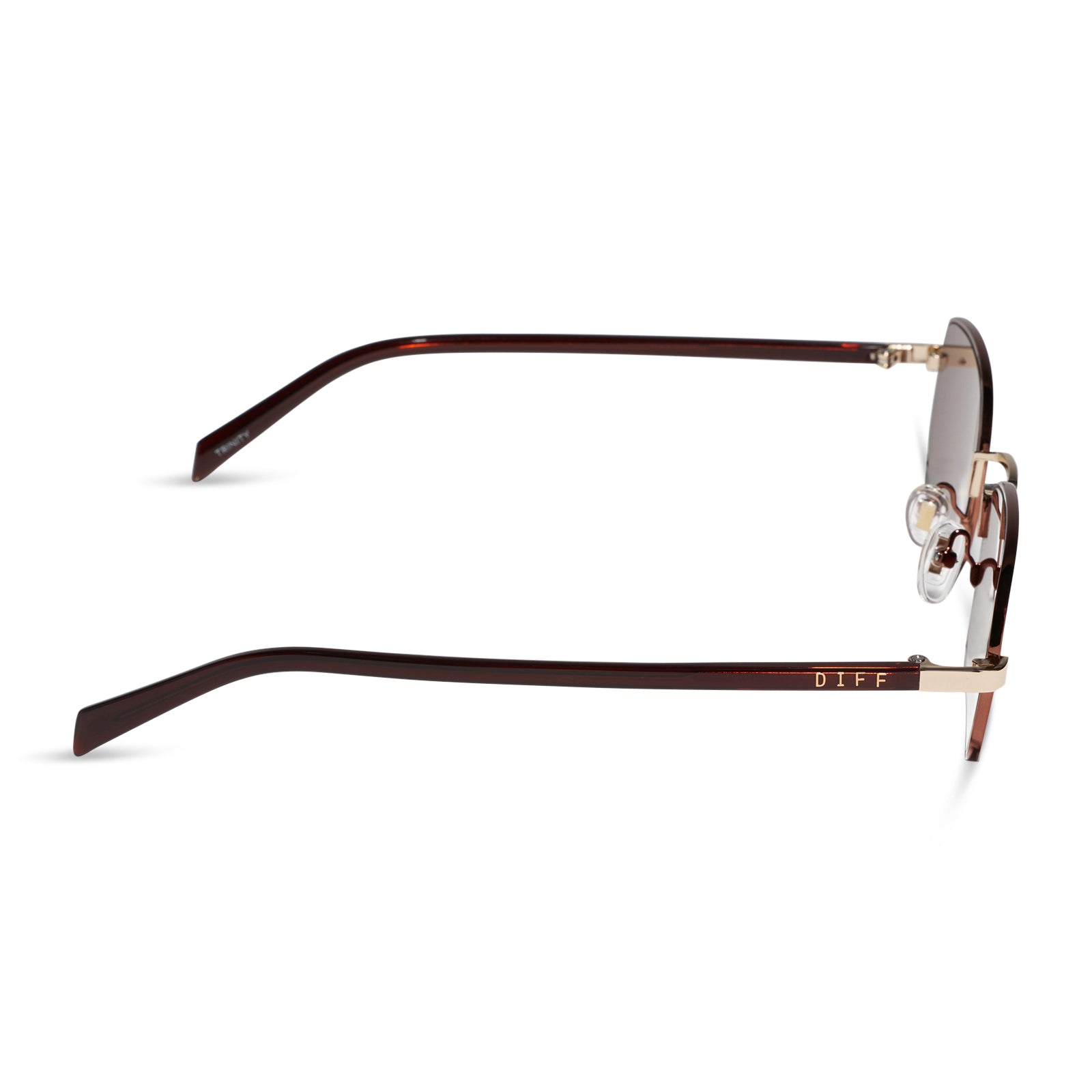 TRINITY - BROWN + GOLD + BROWN CRYSTAL TEMPLES + BROWN SUNGLASSES - Image 3