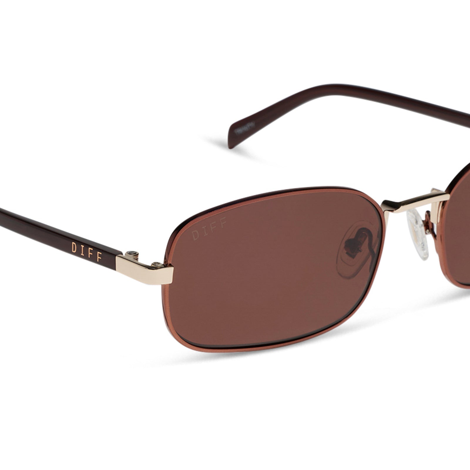 TRINITY - BROWN + GOLD + BROWN CRYSTAL TEMPLES + BROWN SUNGLASSES - Image 4
