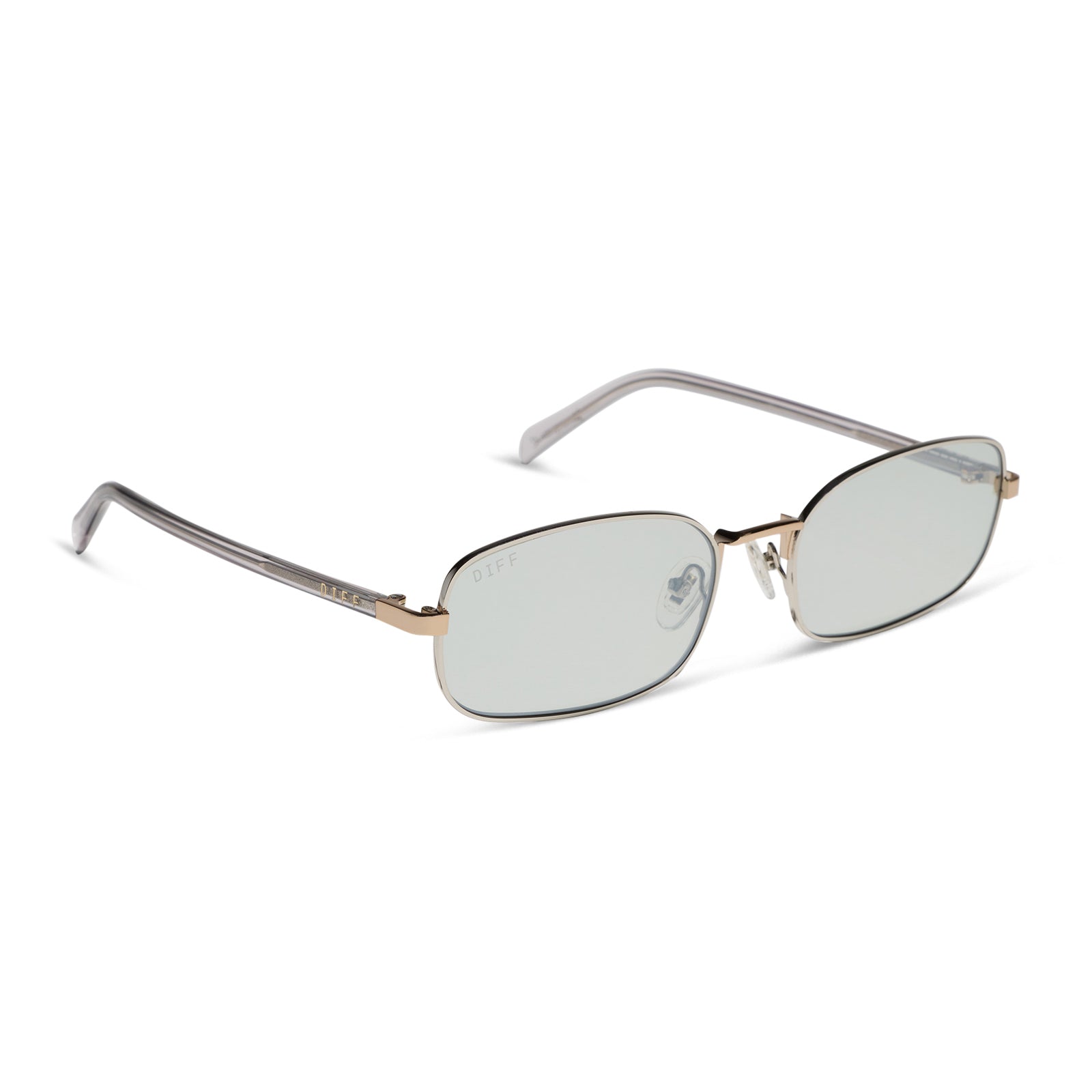TRINITY - SILVER + GOLD + LIGHT GREY CRYSTAL TEMPLES + SILVER SUNGLASSES - Image 2