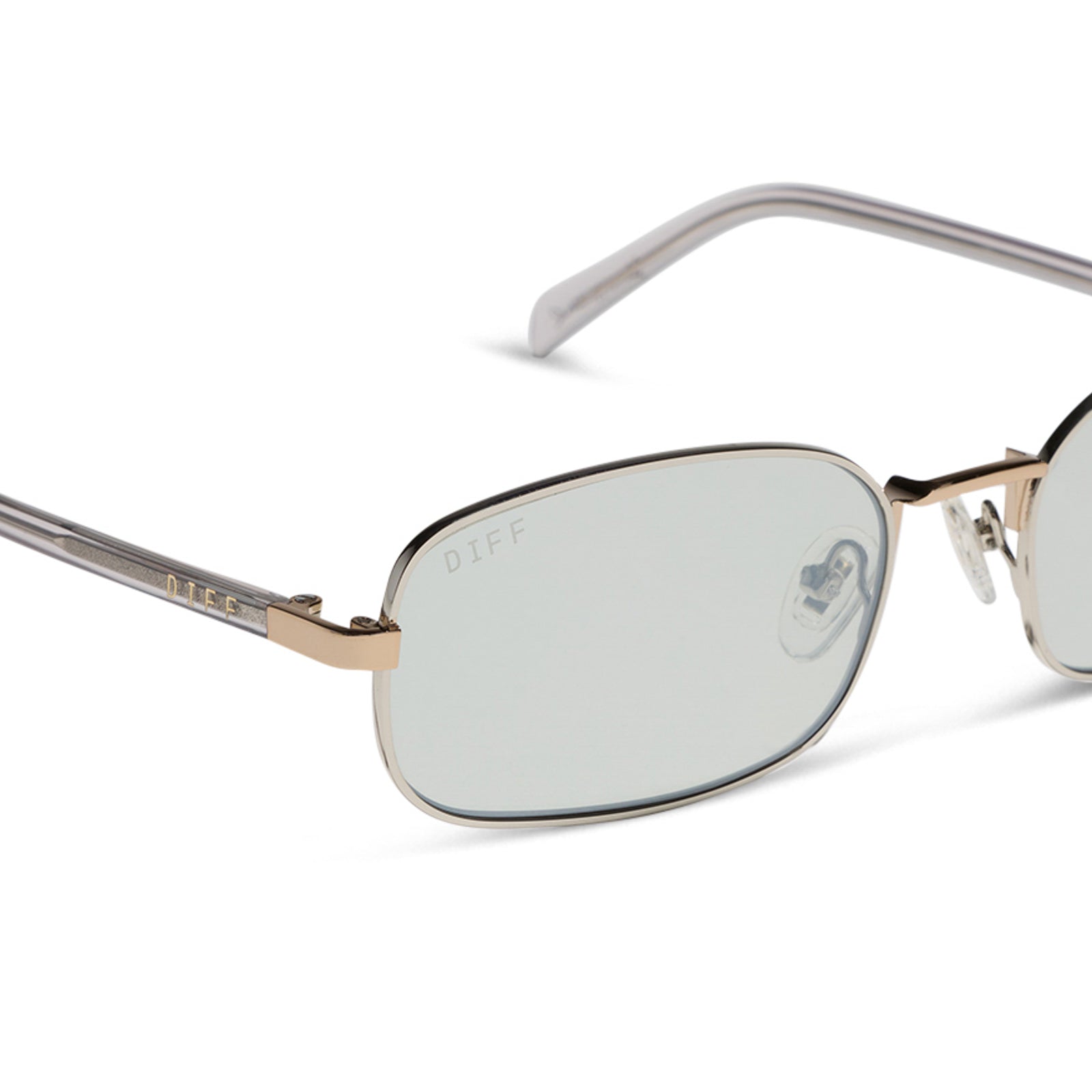 TRINITY - SILVER + GOLD + LIGHT GREY CRYSTAL TEMPLES + SILVER SUNGLASSES - Image 4