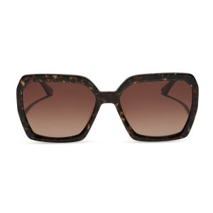 SLOANE - GLITTER TORTOISE + BROWN GRADIENT + POLARIZED SUNGLASSES