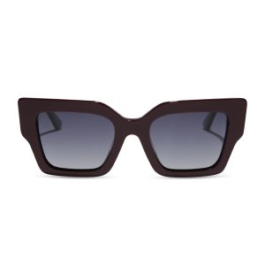 GENERAL LEIA™ - REGAL AUBERGINE CRYSTAL + SPACE GREY GRADIENT + POLARIZED SUNGLASSES