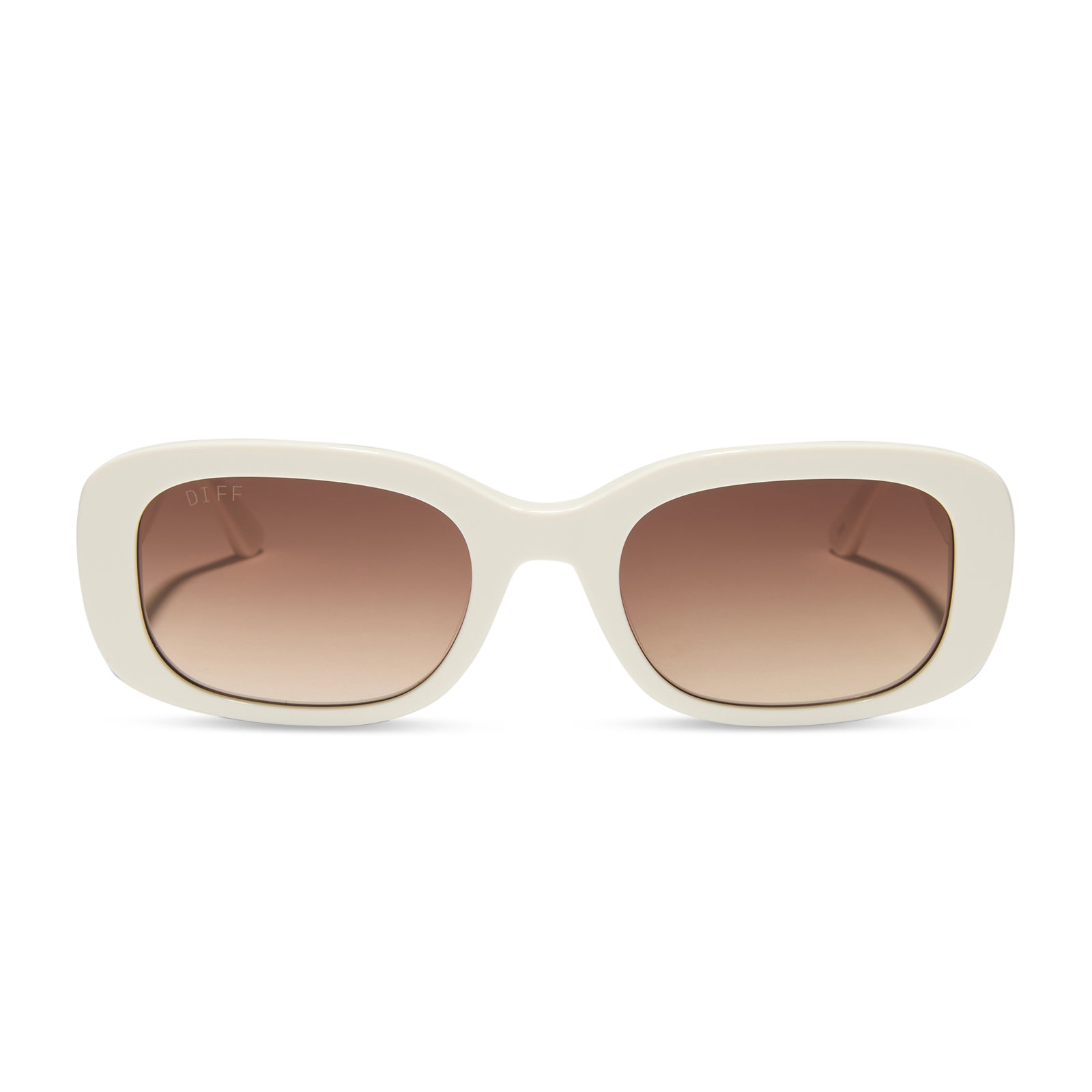 ITALY - WHITE IVORY + RICH BROWN GRADIENT SUNGLASSES - Image 3