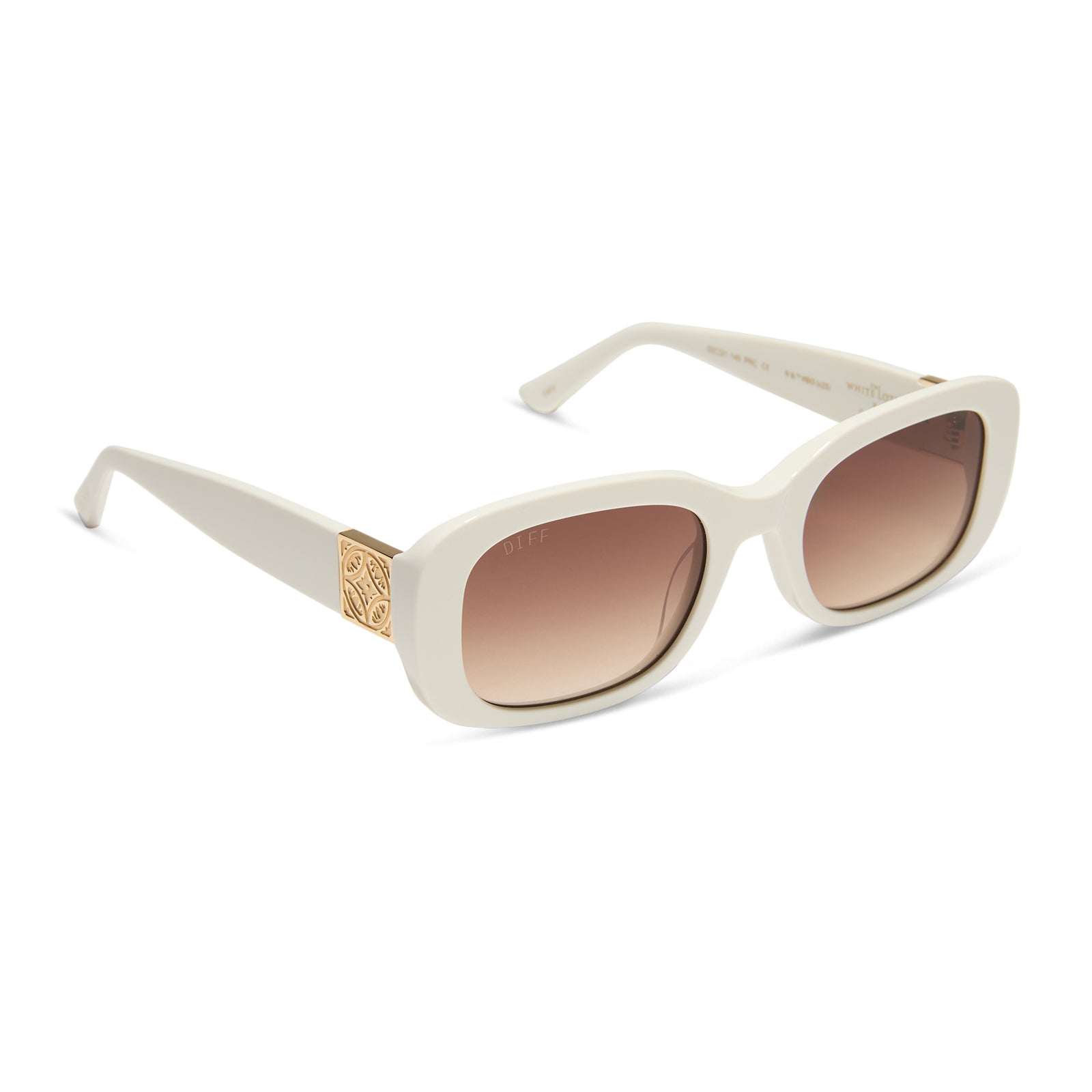 ITALY - WHITE IVORY + RICH BROWN GRADIENT SUNGLASSES