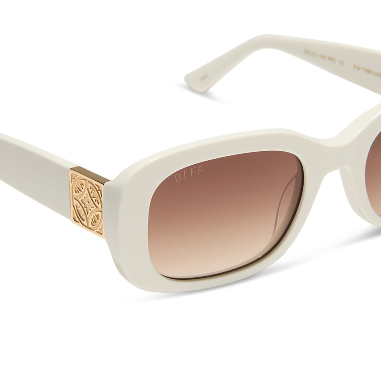 ITALY - WHITE IVORY + RICH BROWN GRADIENT SUNGLASSES - Image 8