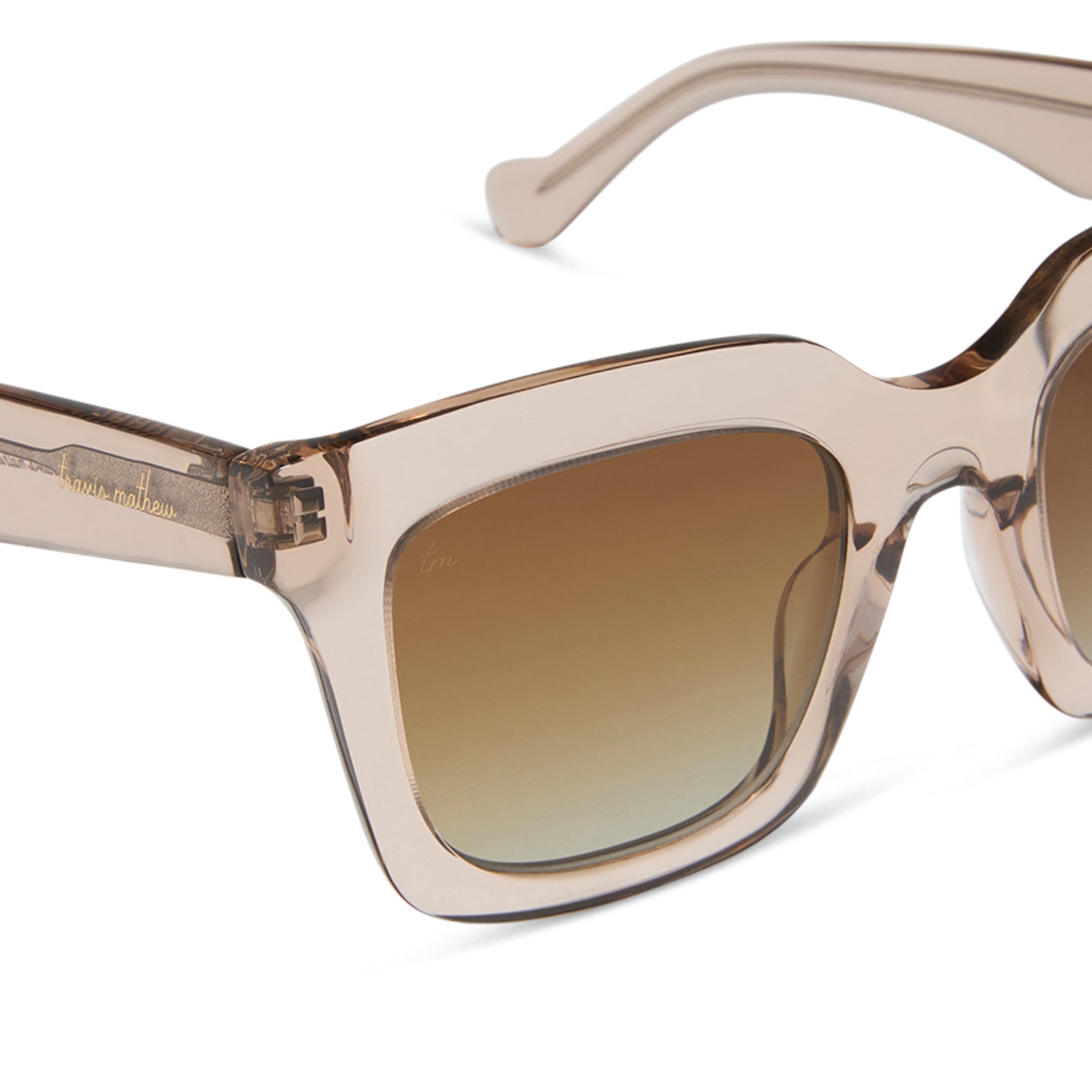 VALENCIA - SOFT TAUPE CRYSTAL + BROWN GRADIENT + POLARIZED SUNGLASSES - Image 4