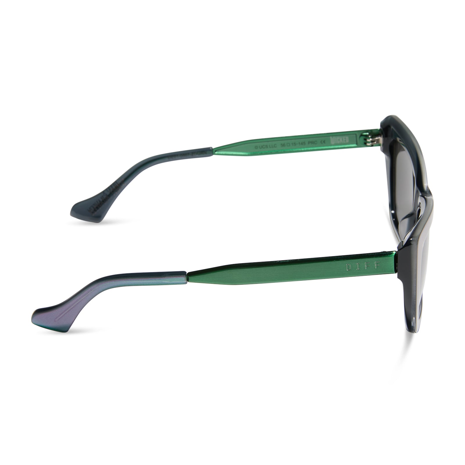 ELPHABA EMERALD - ENCHANTING EMERALD TO BLACK + SHADOWY GREY SUNGLASSES - Image 3