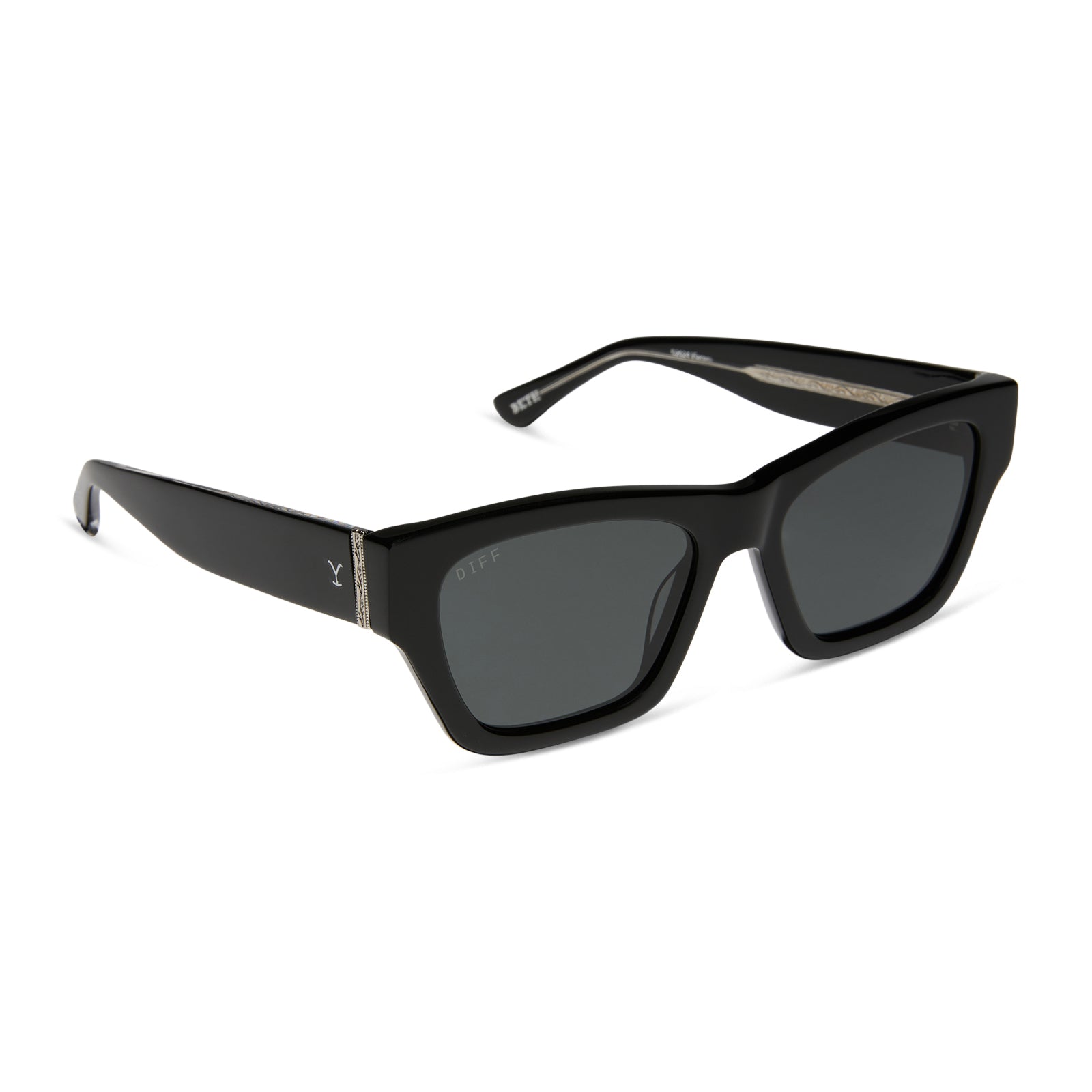 BETH II - NIGHT SKY BLACK + SILVER W GREY + POLARIZED SUNGLASSES - Image 2