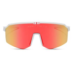 LUKE X-WINGâ„¢ 2.0 - GALACTIC WHITE + RED ORANGE FIRE MIRROR + POLARIZED SUNGLASSES