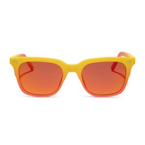 HUMAN TORCHâ„¢ - RADIANT YELLOW TO ORANGE FLAME FADE + BLAZING RED ORANGE MIRROR + POLARIZED SUNGLASSES