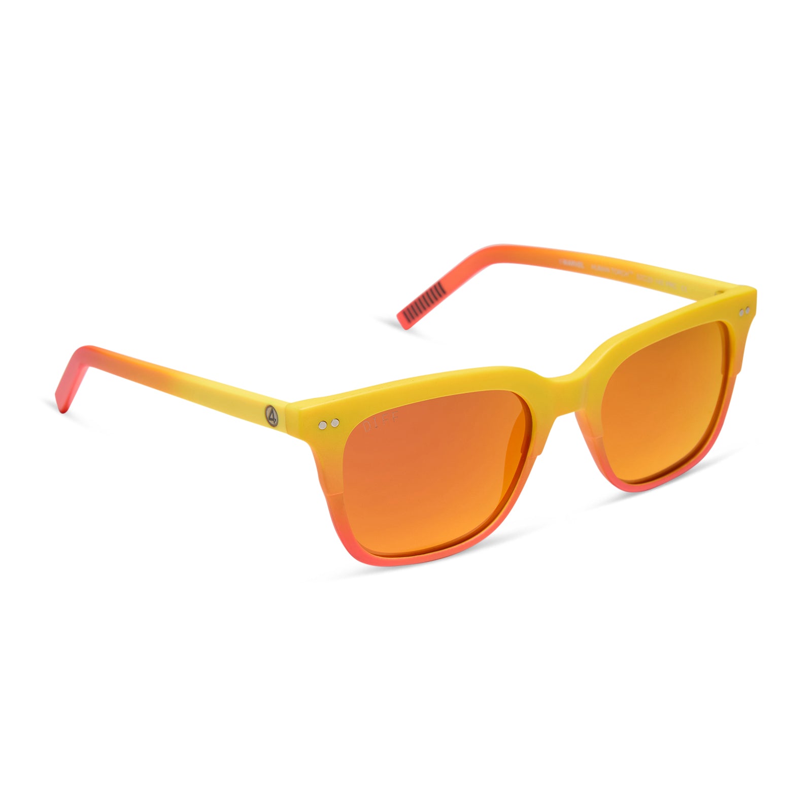 HUMAN TORCHâ„¢ - RADIANT YELLOW TO ORANGE FLAME FADE + BLAZING RED ORANGE MIRROR + POLARIZED SUNGLASSES - Image 2