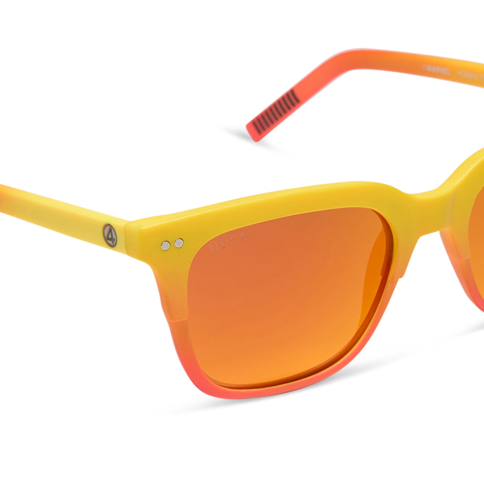HUMAN TORCHâ„¢ - RADIANT YELLOW TO ORANGE FLAME FADE + BLAZING RED ORANGE MIRROR + POLARIZED SUNGLASSES - Image 4