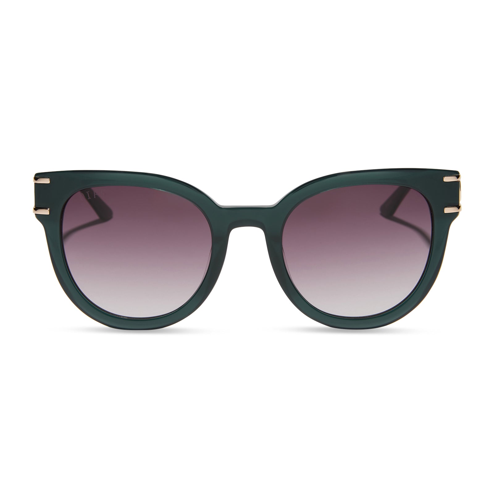 ANNA - RICH EMERALD + ROYAL PURPLE GRADIENT SUNGLASSES