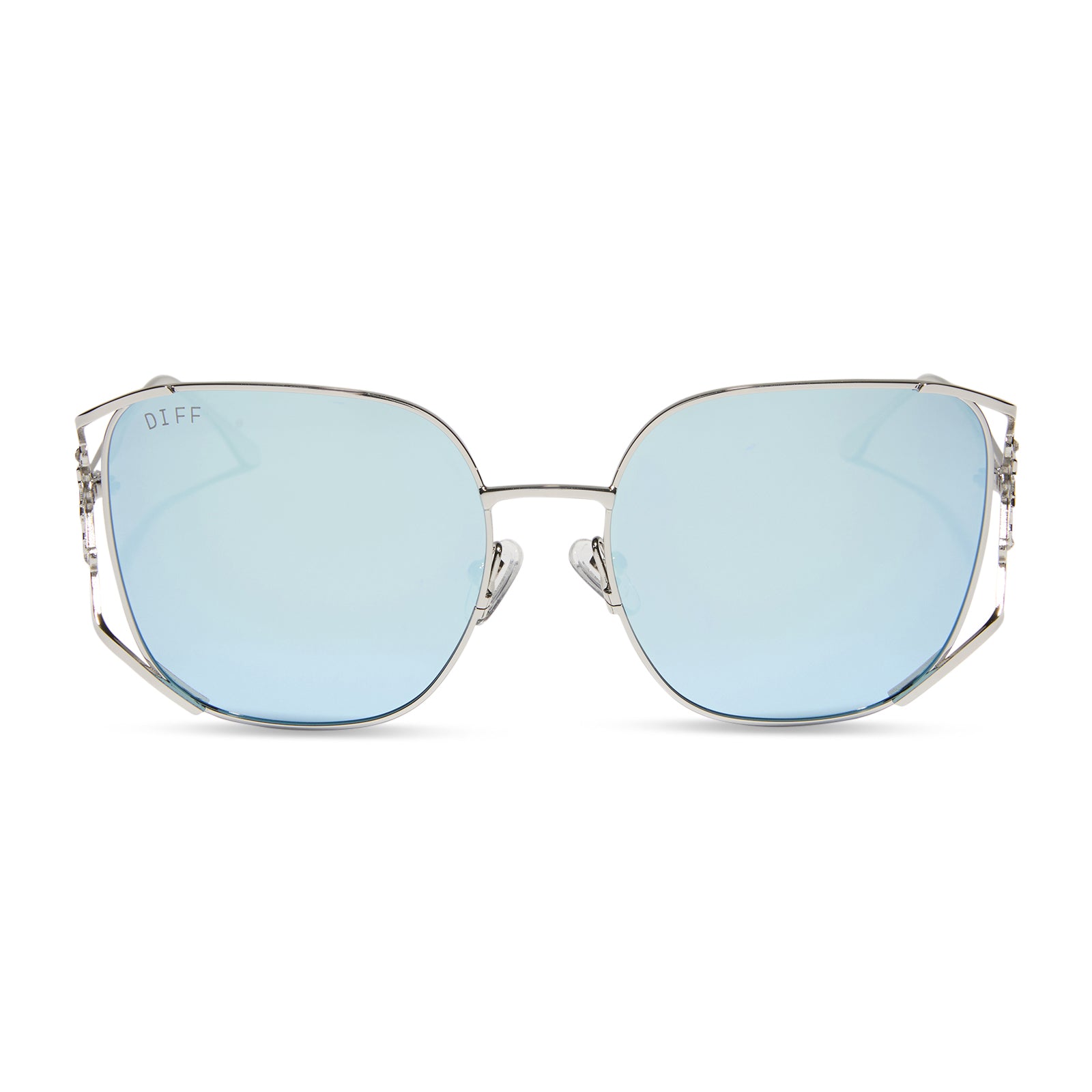 ELSA - COOL SILVER GLOSS METAL + ICE BLUE + POLARIZED SUNGLASSES - Image 2