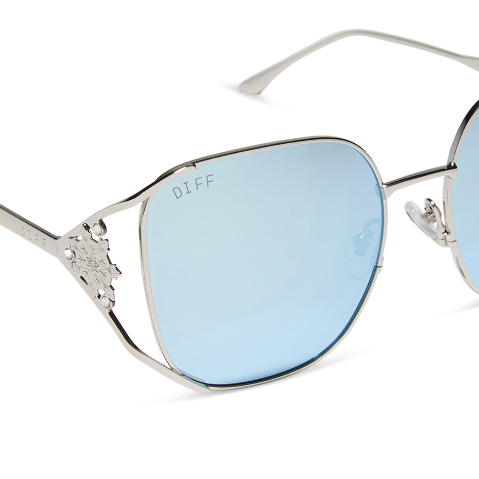 ELSA - COOL SILVER GLOSS METAL + ICE BLUE + POLARIZED SUNGLASSES - Image 4