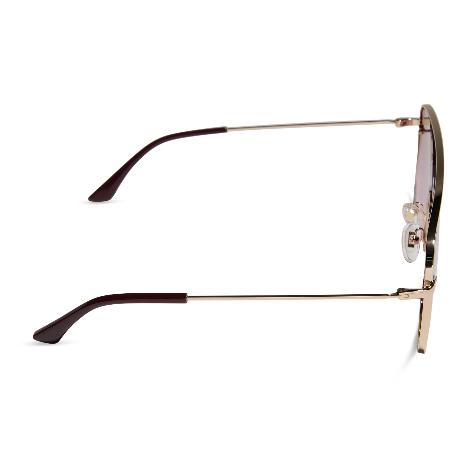 CYNTHIA - GOLD + BORDEAUX TEMPLE TIPS + WINE GRADIENT + POLARIZED SUNGLASSES - Image 3