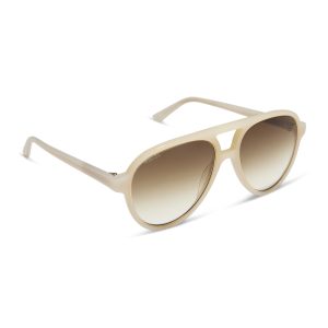 PIA - MERINGUE + BROWN GRADIENT + POLARIZED SUNGLASSES