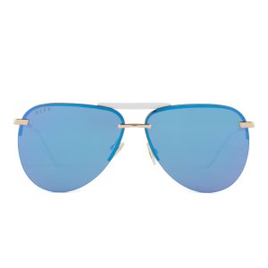 TAHOE - GOLD + PURPLE MIRROR SUNGLASSES